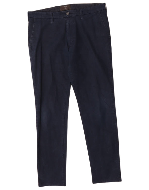 Marks & Spencer Męskie spodnie Chino Skinny W32 L29 Granatowe, bawełniane