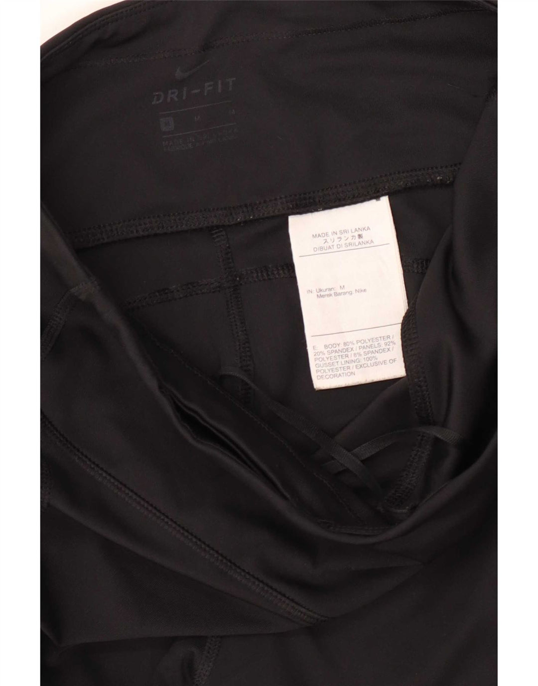 Damskie legginsy Nike Dri Fit UK 12, średni czarny poliester
