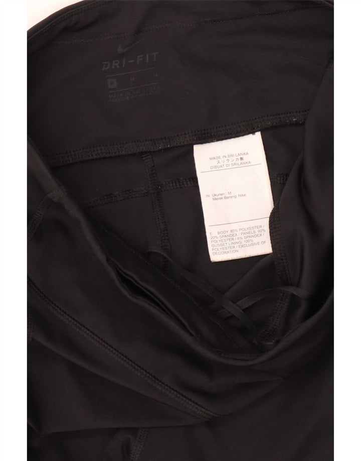 Damskie legginsy Nike Dri Fit UK 12, średni czarny poliester