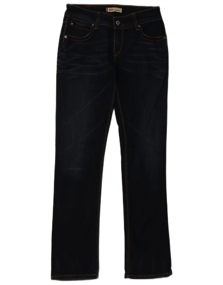 Damskie jeansy Levi's 470 Straight W30 L33 Granatowe