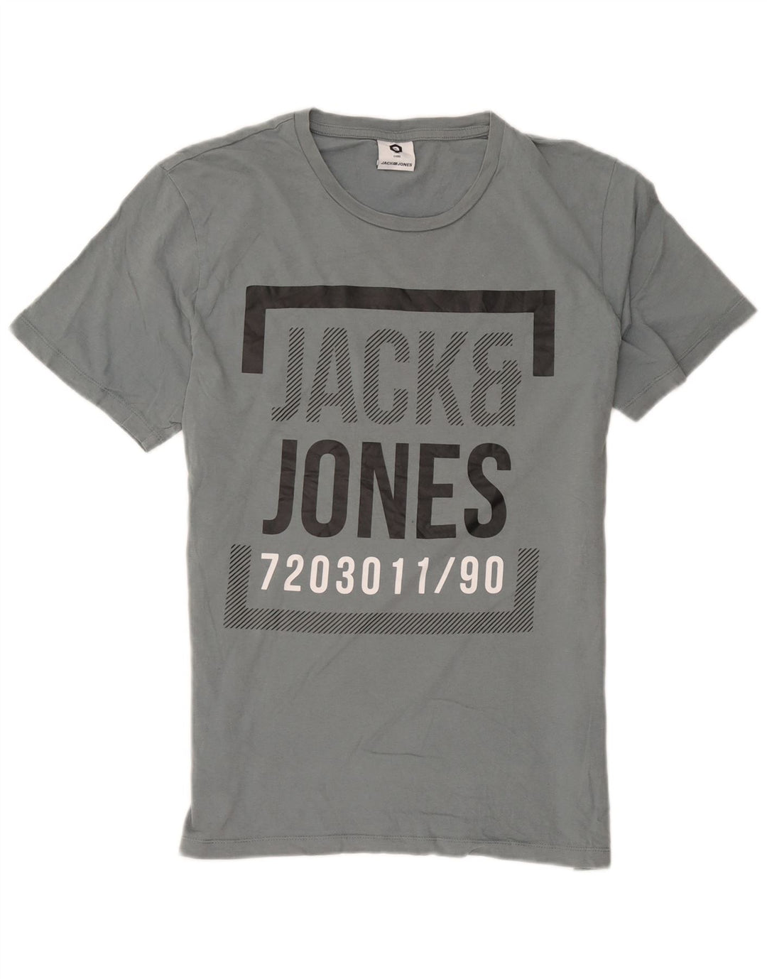 Męski T-shirt z grafiką Jack & Jones, duży, szary, bawełniany