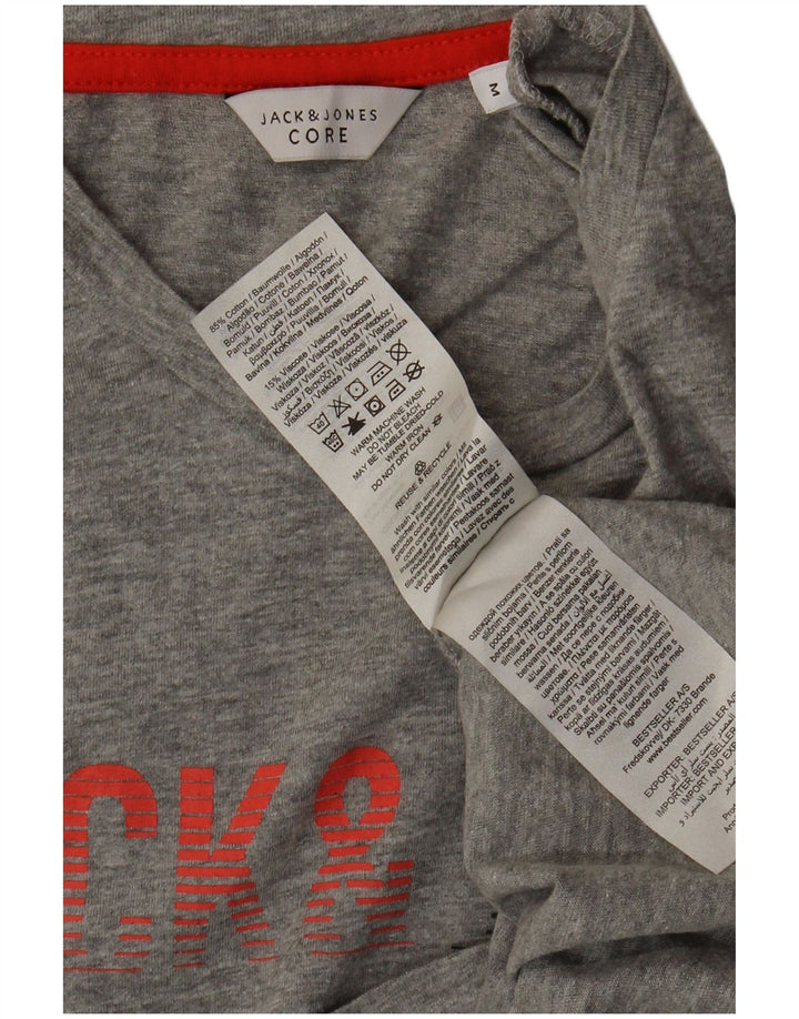 Męski T-shirt Jack & Jones Core Graphic Top, średnioszary, bawełniany