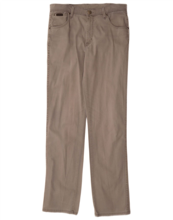 Męskie jeansy Wrangler Texas Stretch Straight W33 L34 Szara bawełna