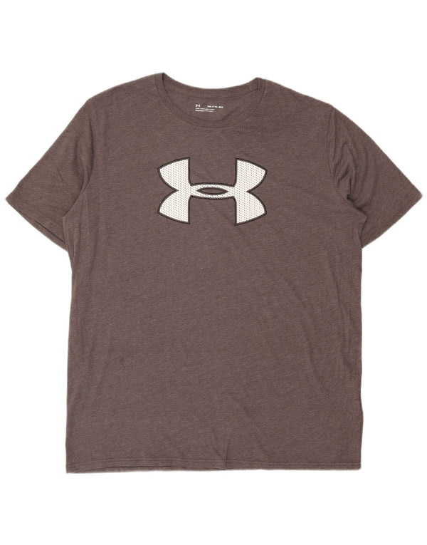 Męska koszulka z grafiką Under Armour, 2XL, szara, bawełniana
