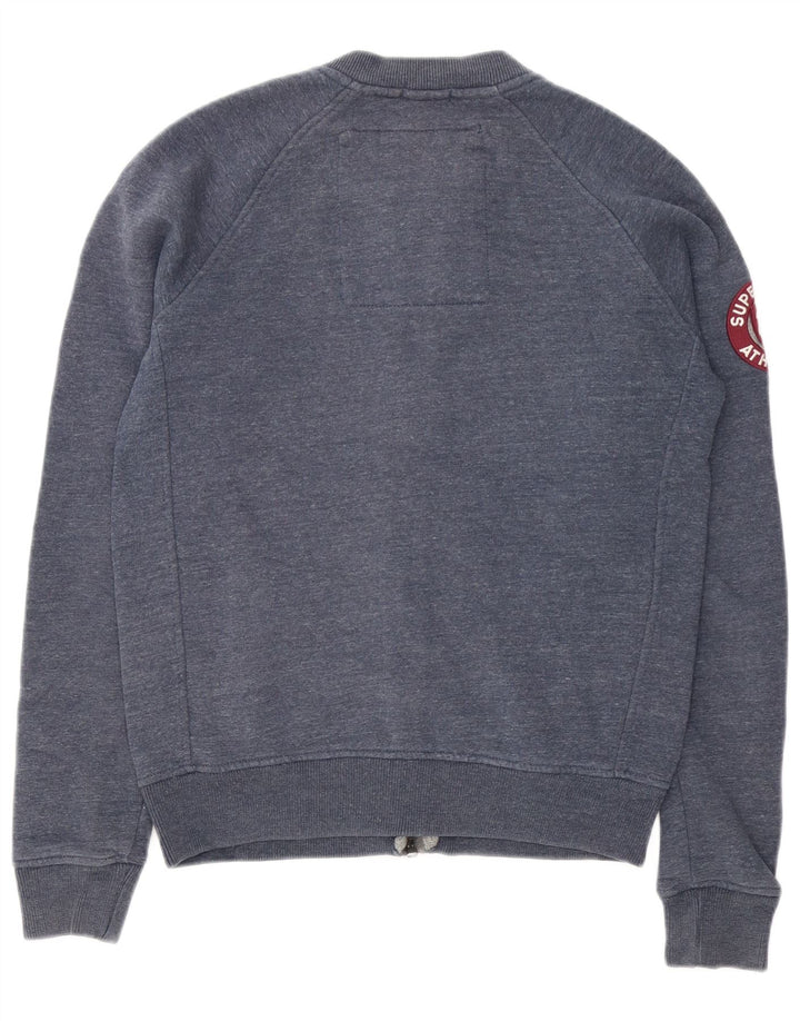 Męska kurtka dresowa Superdry z grafiką, średnia, granatowa, bawełniana w cętki