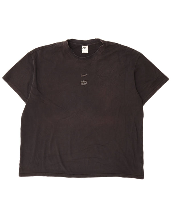 Nike Mens T-Shirt Top 2XL Black Cotton