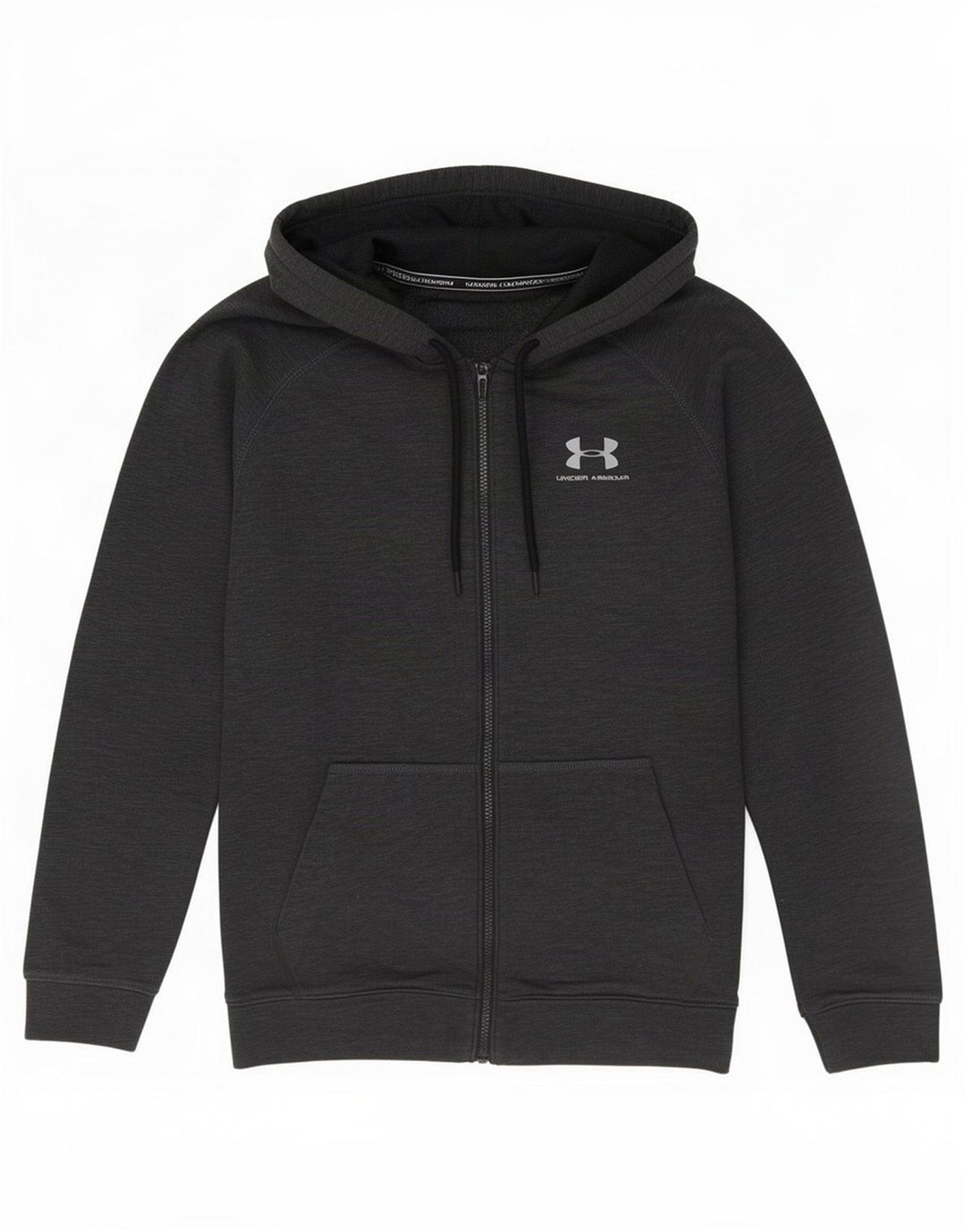 Męski sweter z kapturem i zamkiem Under Armour, średnioszary, bawełniany