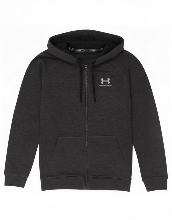 Męski sweter z kapturem i zamkiem Under Armour, średnioszary, bawełniany