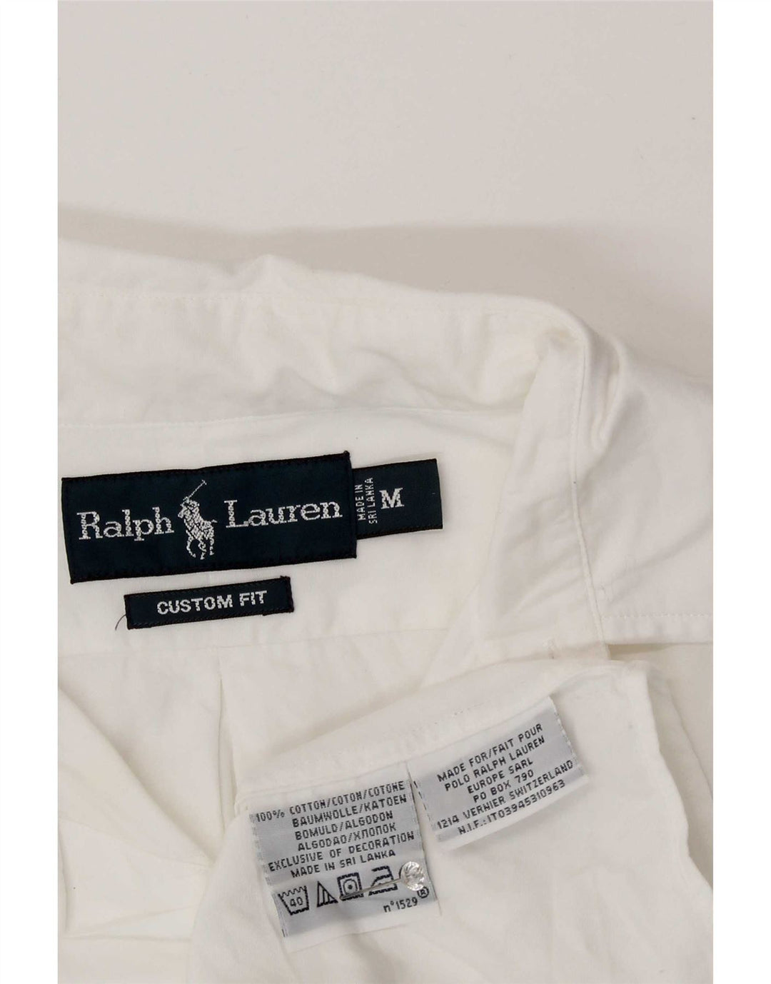 Koszula męska Ralph Lauren o dopasowanym kroju, średnia biała bawełna