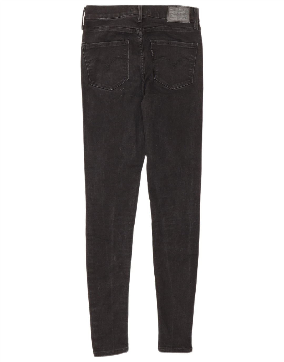 Damskie jeansy LEVI'S 720 z wysokim stanem, bardzo obcisłe W25 L30, czarna bawełna