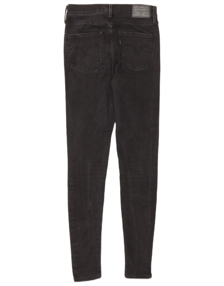 Damskie jeansy LEVI'S 720 z wysokim stanem, bardzo obcisłe W25 L30, czarna bawełna