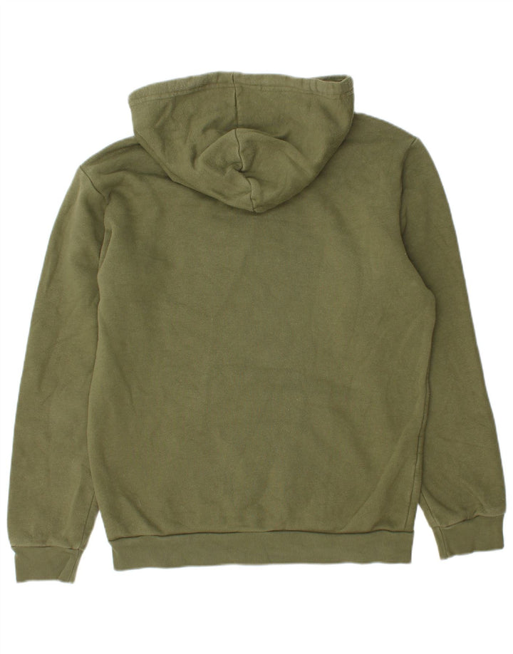 Adidas Męska bluza z kapturem, mała, zielona bawełna