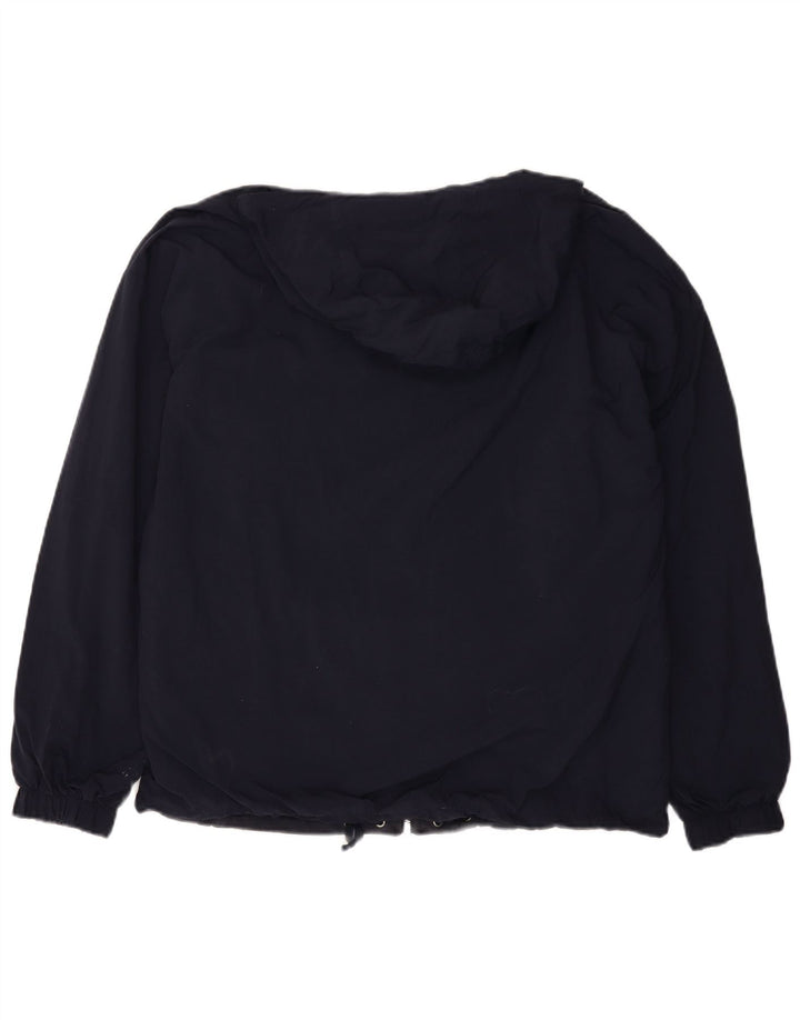 Męska dwustronna kurtka z kapturem FILA IT 50, duża, granatowa, z blokami kolorów