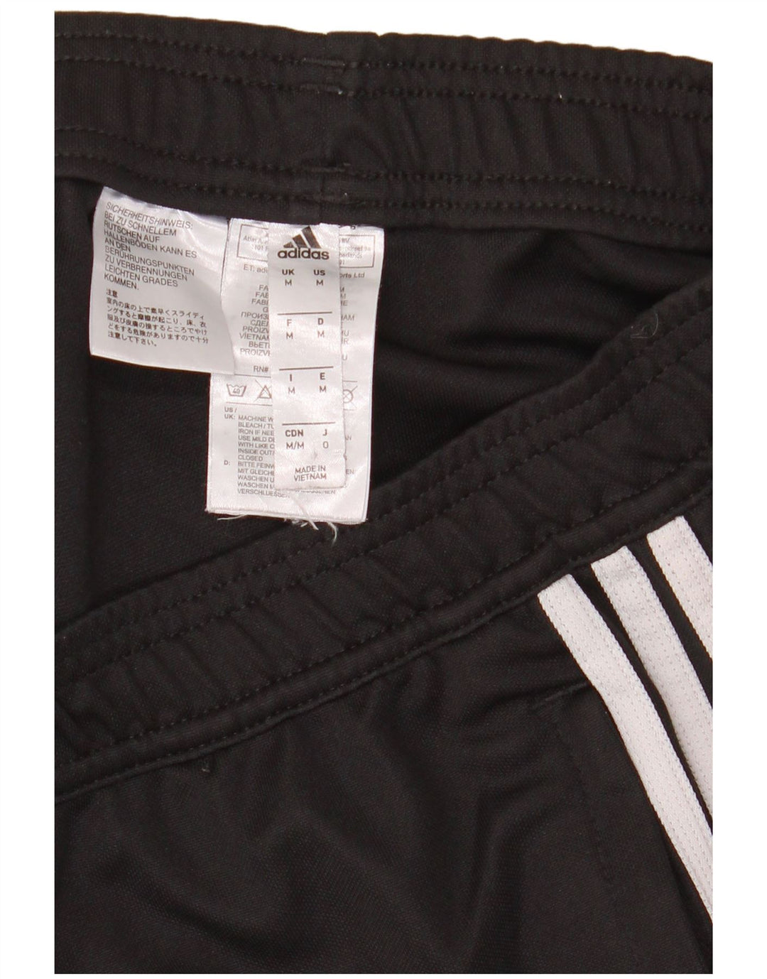 Męskie spodnie dresowe Adidas, średni czarny poliester