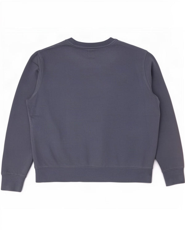 Marks & Spencer Damski sweter oversize UK 16, duży, niebieski, bawełniany