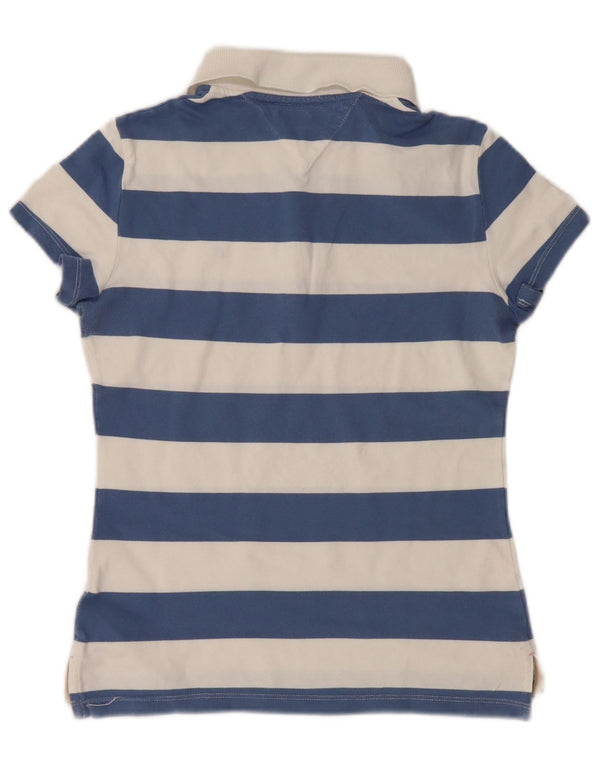 Damska koszulka polo Slim Fit Tommy Hilfiger UK 12 w średnie białe paski
