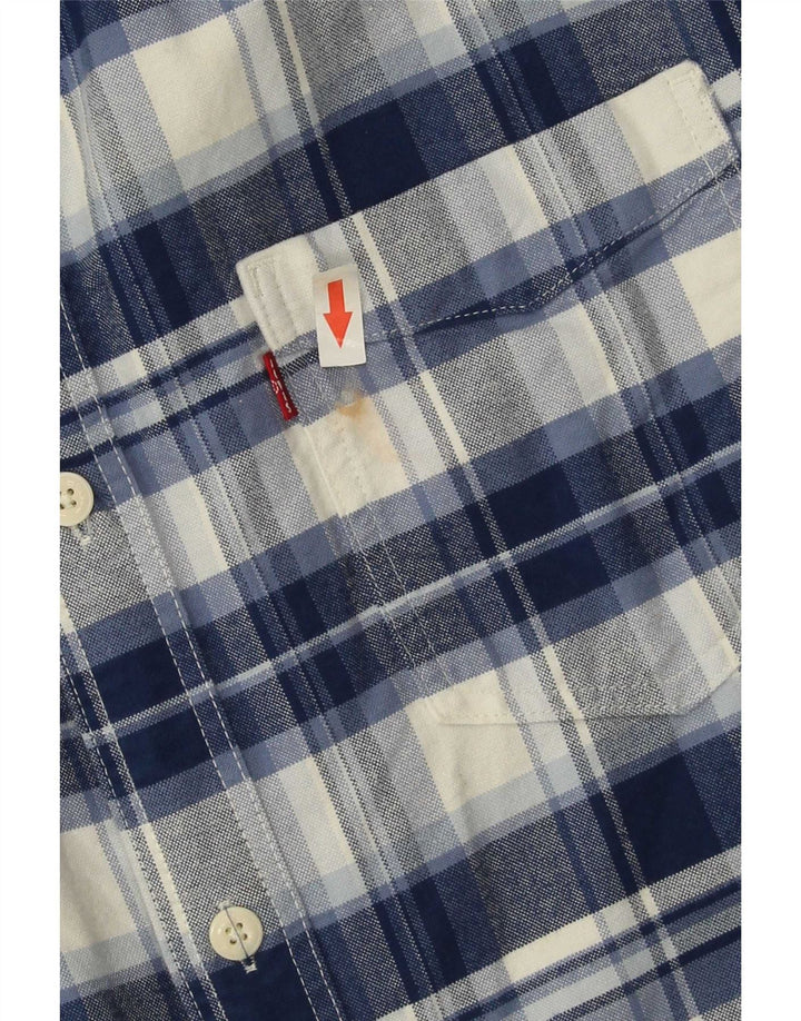 Koszula męska standardowa flanelowa Levi's XL w niebieską kratkę, bawełniana