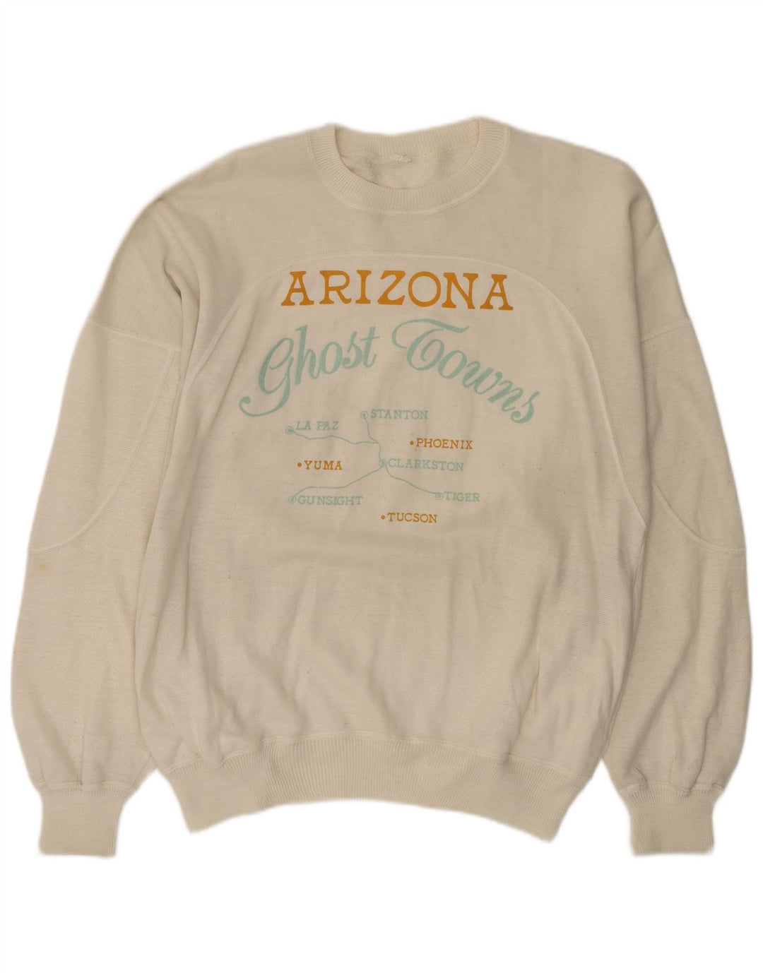 Męski sweter z grafiką Arizona, duży, biały