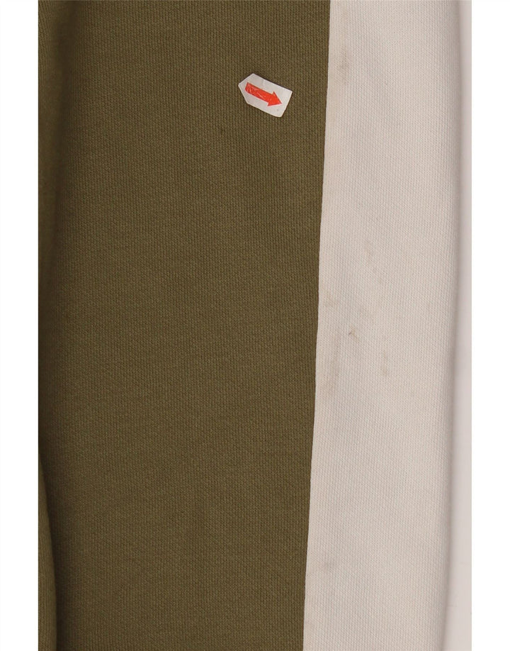 Męski dres Puma, średni khaki, bawełna z blokami kolorów