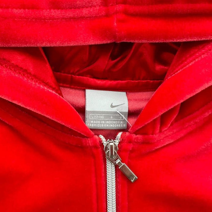 Welurowa bluza z kapturem Nike - duża, damska