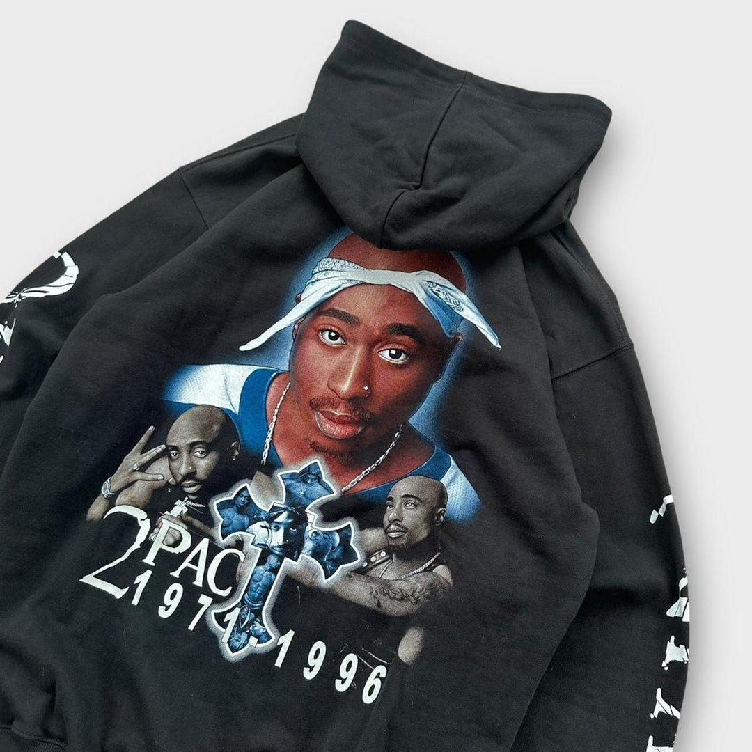 Bluza z kapturem i grafiką Vintage Tupac – XL