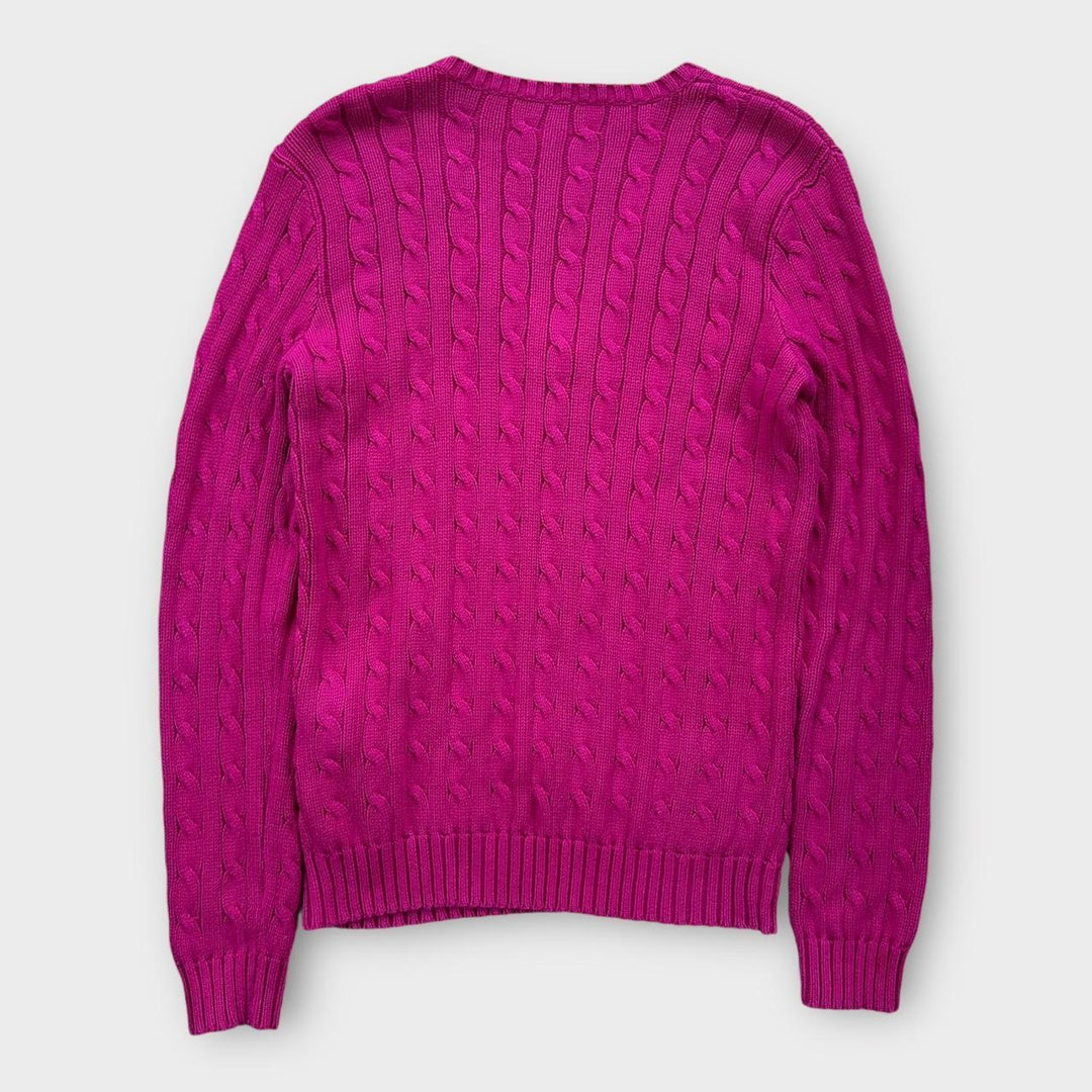 Sweter Ralph Lauren o splocie warkoczowym - średni