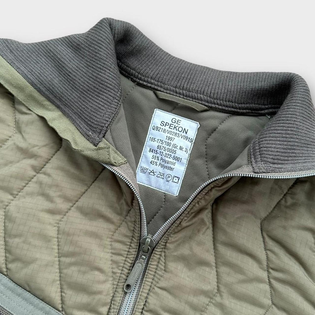 Vintage niemiecka kurtka podpinkowa wojskowa - średnia