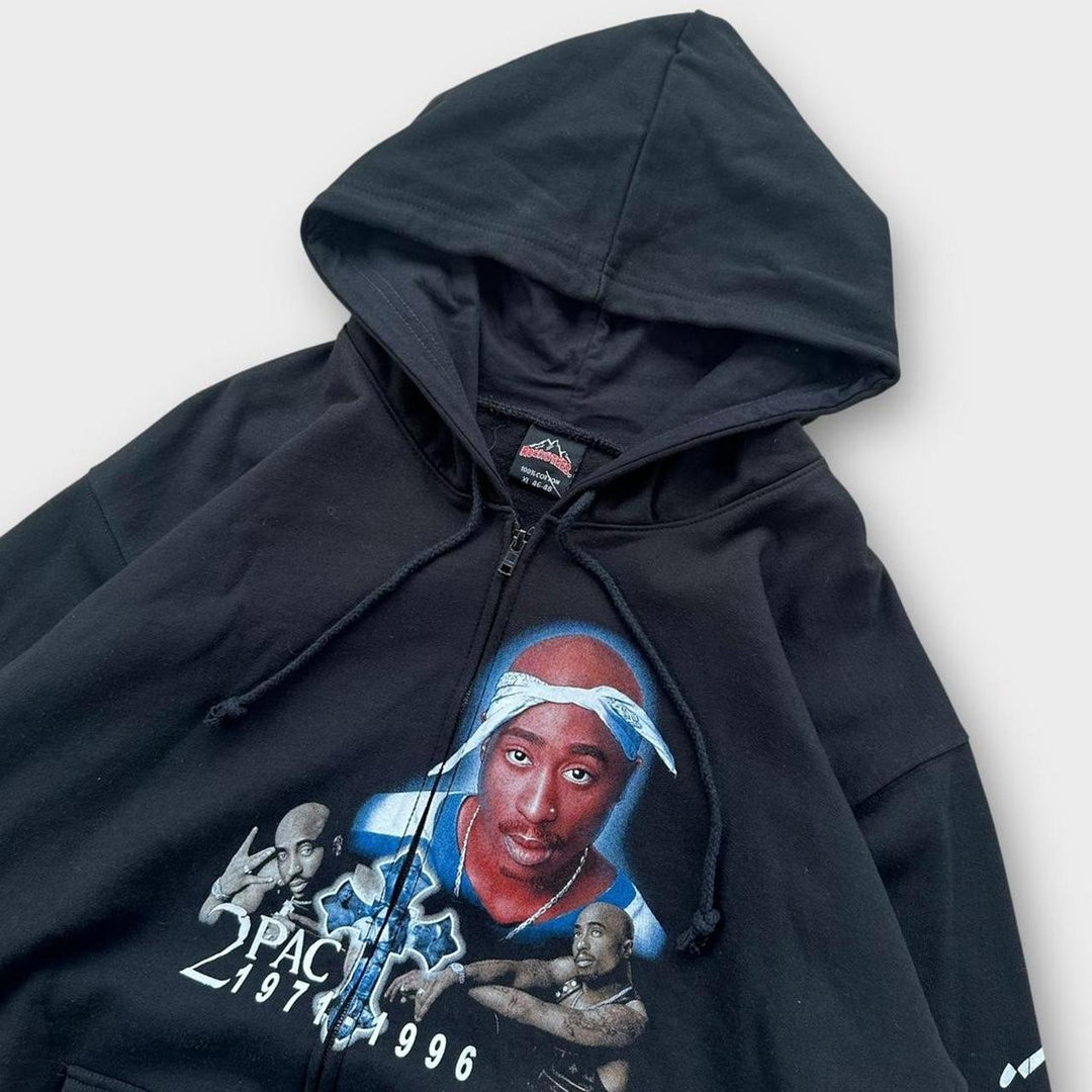 Bluza z kapturem i grafiką Vintage Tupac – XL