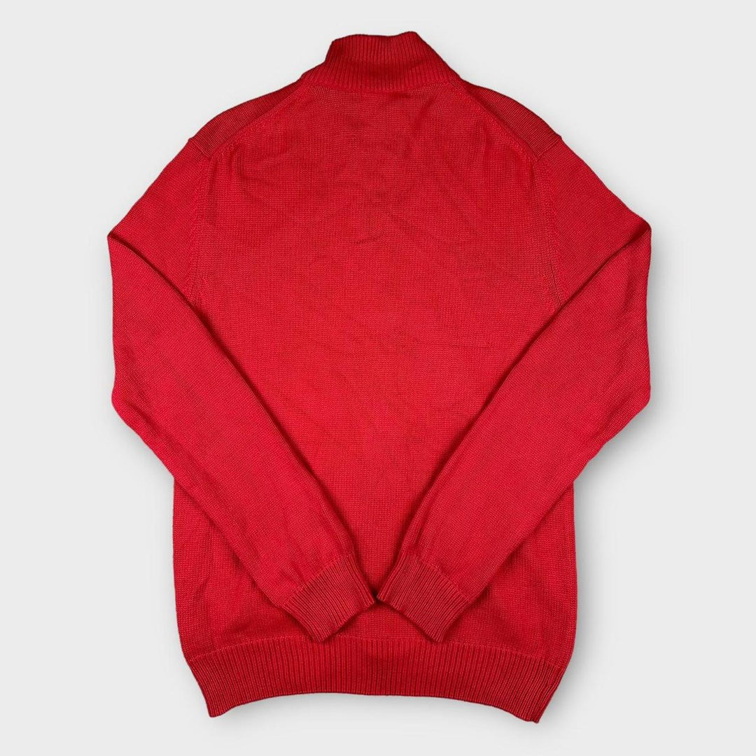 Zapinany na zamek sweter z dzianiny Thomasa Burberry w stylu vintage – XL