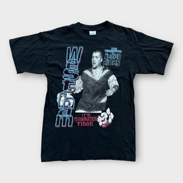 Vintage koszulka z grafiką West Ham Julian Dicks – średnia