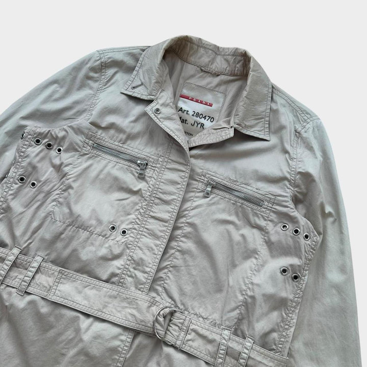 Sportowy trencz techniczny Prada - damski średni rozmiar 44 (sprawdź