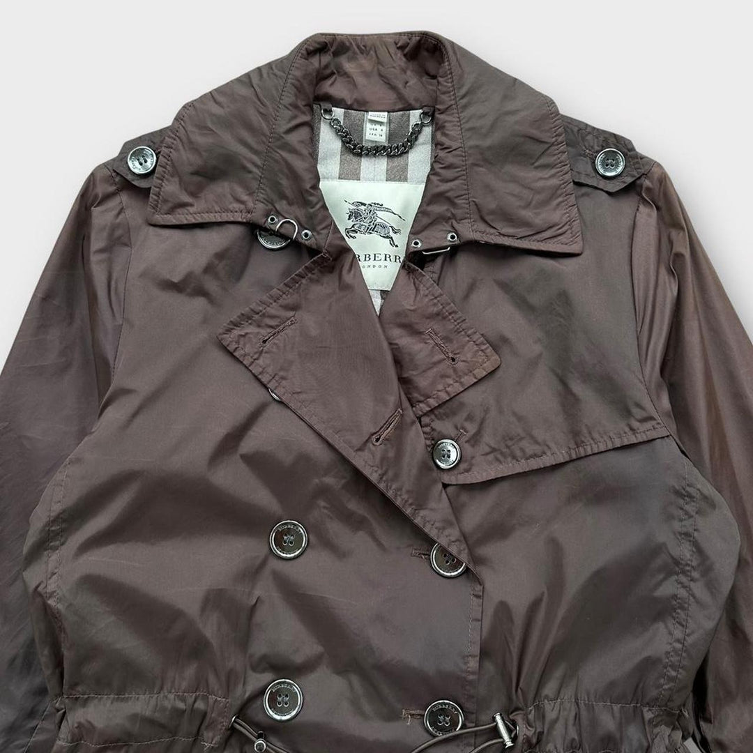 Nylonowy trencz Vintage Burberry - UK6