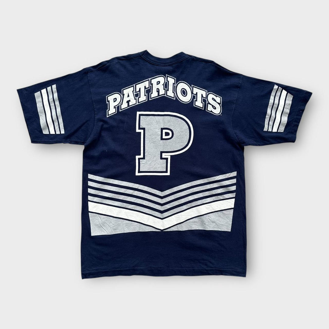 Koszulka Vintage Patriots z pojedynczym ściegiem – XL