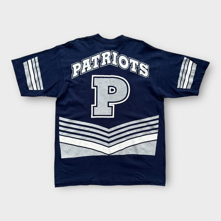 Koszulka Vintage Patriots z pojedynczym ściegiem – XL
