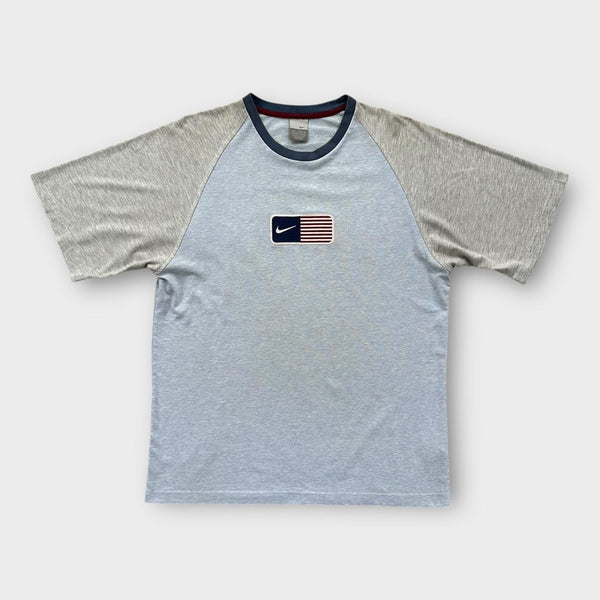 Koszulka z flagą Y2K Nike USA - duża (pasuje jak XL)