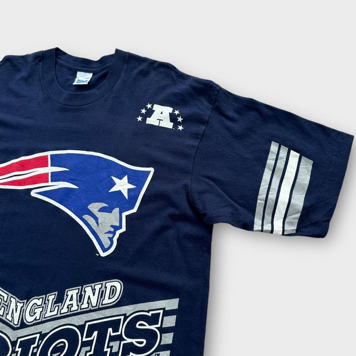 Koszulka Vintage Patriots z pojedynczym ściegiem – XL
