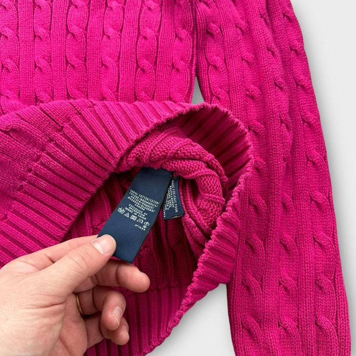 Sweter Ralph Lauren o splocie warkoczowym - średni