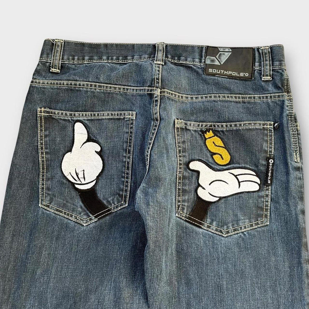 Dżinsy workowate w stylu hip-hopowym Southpole - 34 cale