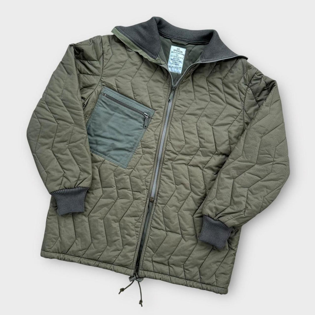 Vintage niemiecka kurtka podpinkowa wojskowa - średnia