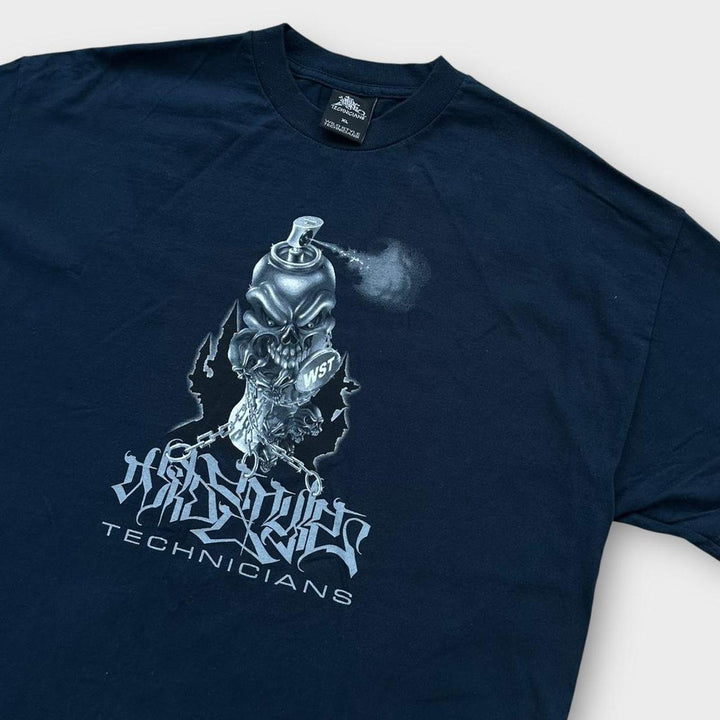 Koszulka z grafiką hip-hopową w dzikim stylu Technicians - XL