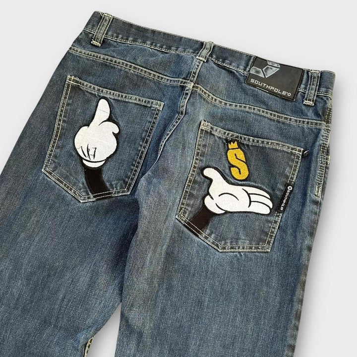 Dżinsy workowate w stylu hip-hopowym Southpole - 34 cale