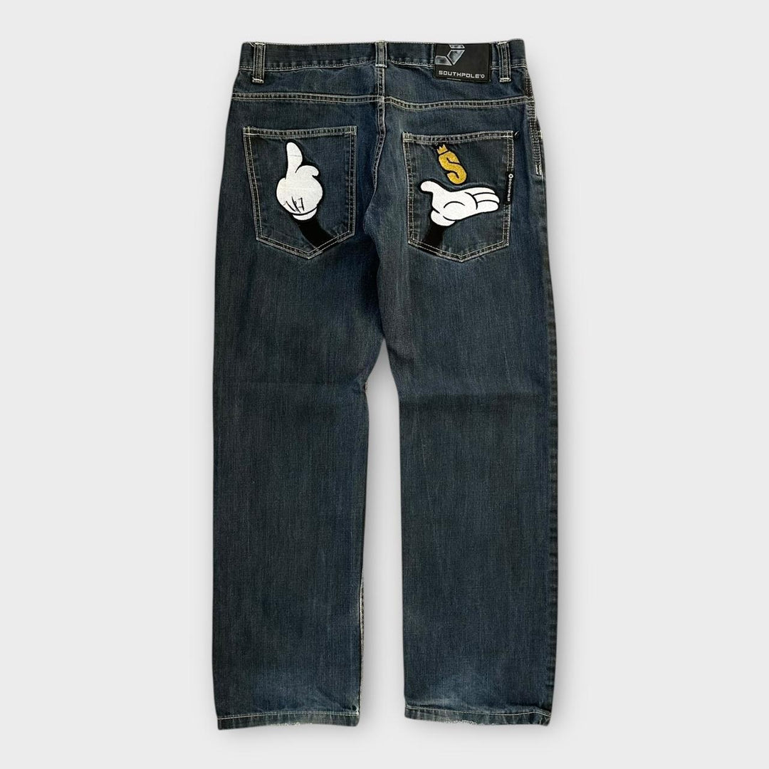 Dżinsy workowate w stylu hip-hopowym Southpole - 34 cale