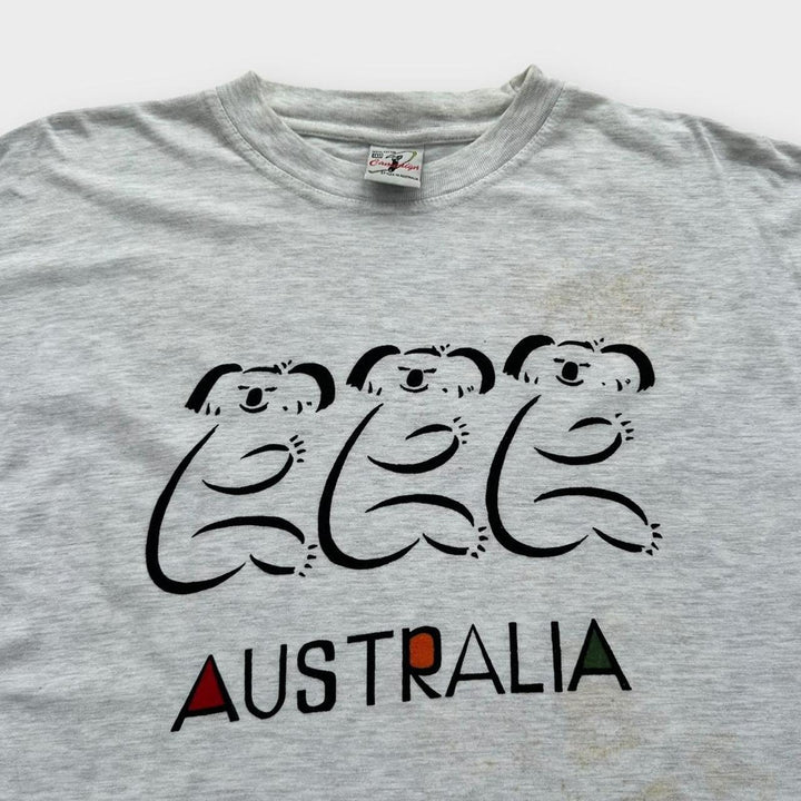 Koszulka z grafiką w stylu australijskim vintage – XXL
