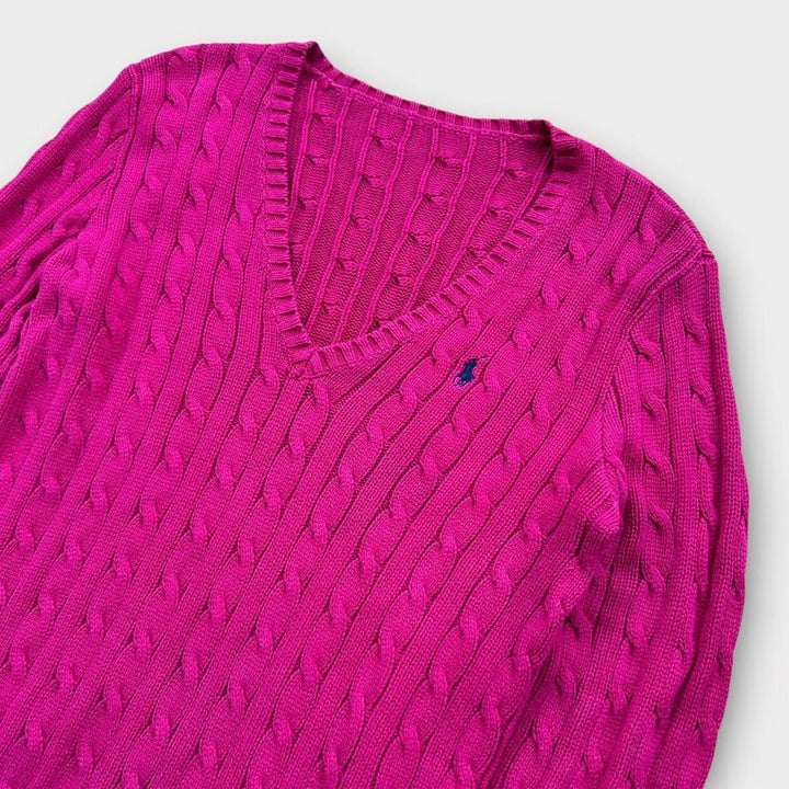 Sweter Ralph Lauren o splocie warkoczowym - średni