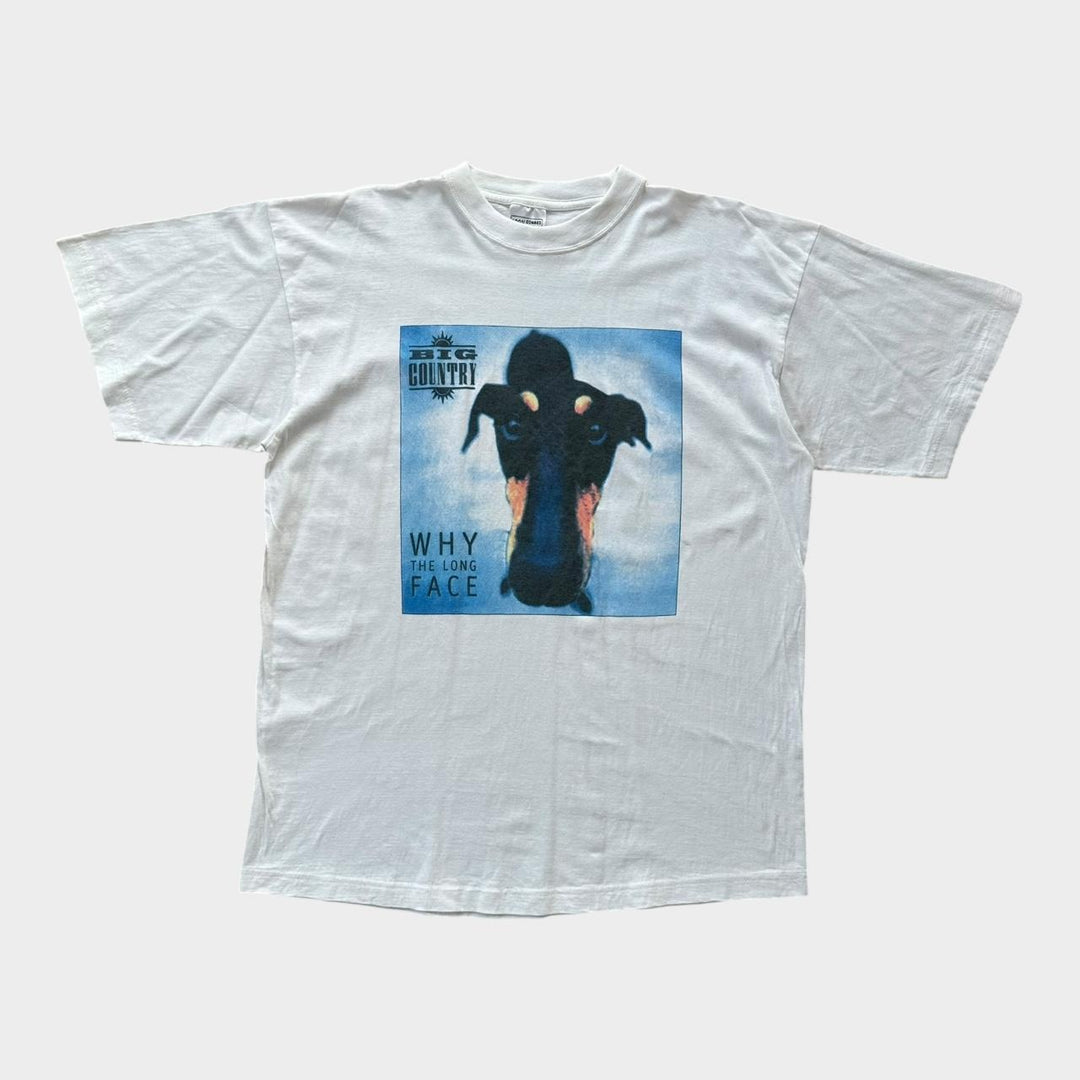 Wielki kraj, dlaczego koszulka vintage z długą twarzą - XL
