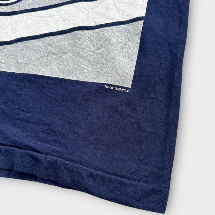 Koszulka Vintage Patriots z pojedynczym ściegiem – XL