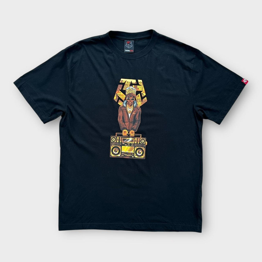 Hip-hopowa koszulka z grafiką Tribal Y2K - XL