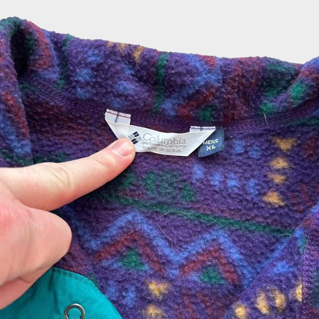 Polar w stylu vintage Columbia w modny wzór - XL