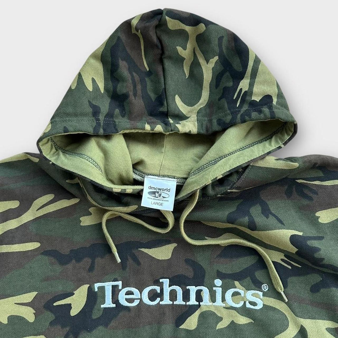 Bluza z kapturem Vintage Technics DJ – duża