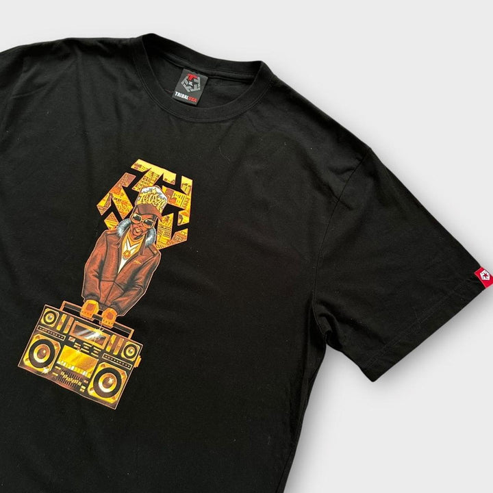 Hip-hopowa koszulka z grafiką Tribal Y2K - XL